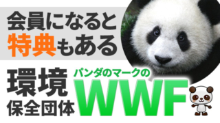 会員になると特典もある 環境保全団体 パンダのマークのWWF