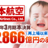 日本航空、2021年3月期本決算 純利益は-2,866億円で赤字